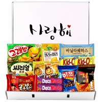 유치원 어린이집 학교 과자 간식 사랑해 선물세트 (심플)