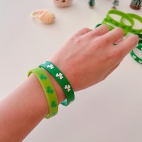클로버 그린 실리콘 팔찌(2컬러)