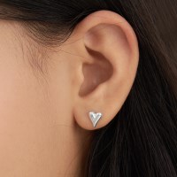 silver 925 heart earrings