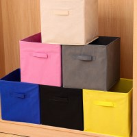 컬러 부직포정리함 리빙박스 의류 다용도 대용량 보관 수납함