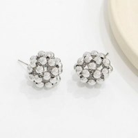 여자 동글 버블 실버 골드 미니 이어링 귀걸이
