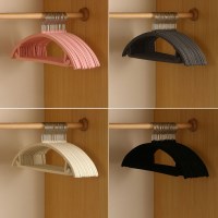 어깨뿔방지 벨벳 옷걸이 10세트 고리회전 미끄럼방지