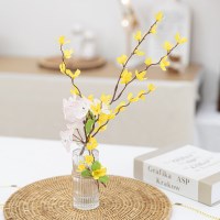 개나리 조화 화병 글로리 set 37cm 인테리어 봄 꽃 테이블