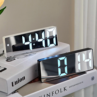 LED 탁상시계 디지털 무소음 전자 알람시계
