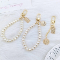 골든 팬던트 유리 진주 키링 키홀더 백참 GAK02