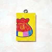 색동 복주머니 액자 손그림 벽장식