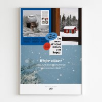 윈터블루 WINTER BLUE 겨울 인테리어 포스터