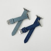 애플워치 스트랩 데님 연청 캔버스 밴드 WBA-0715
