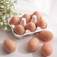 진짜 같은 달걀 모형 10개 (베이지)