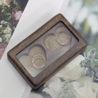 내일의공간 하트 월넛 원목 커플 반지 케이스 (결혼반지함)