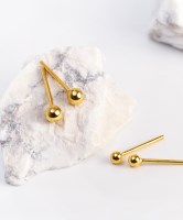 [AU995] 24K 순금 볼 귀걸이 0.7g/1.36g