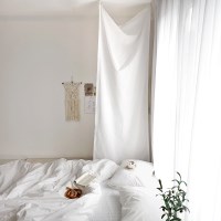 린 투 고리형 커튼 광목 패브릭 파티션 가리개커튼 3size