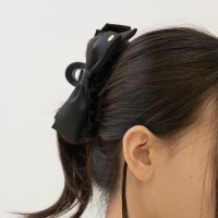 satin layered ribbon hair clip (2colors)