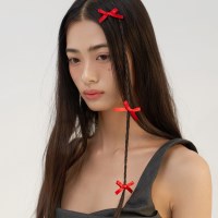 [2SET] petit ribbon hair pin (5colors)