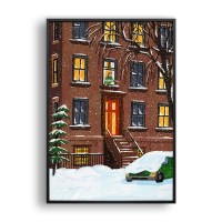 첫 눈 내리는 밤 (Art Print) / 일러스트 액자