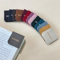 1+1 엡송 천연 가죽 이니셜 각인 수제 책갈피 북마크 북클립 ver.1