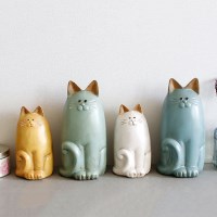 마카롱 야옹이 2종 마블 장식 2color