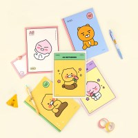 A5 노트 3P 세트 춘식이 노트 3개 묶음 고양이 노크식 볼펜 세트