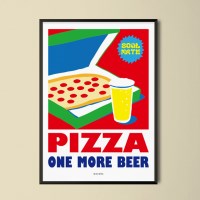 피맥 2 M 인테리어 디자인 포스터 피자 맥주
