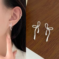 시보리 리본 스터드 귀걸이 (925 silver)