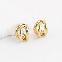 여자 써지컬스틸 3단링 이어링 액세서리 귀걸이