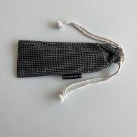 빈티지 블랙 체크 칫솔 케이스