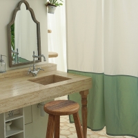 안티곰팡이 국산 뽀송뽀송 패브릭 샤워커튼 3colors