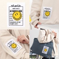 소잉데일리]굿 스마일 면 라벨 의류 가방 봉제 장식