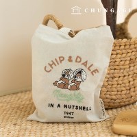 프랑스자수 DIY 키트 디즈니 칩앤데일 호두껍질 에코백