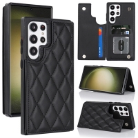 갤럭시S24 플러스 울트라 FE 퀄팅 카드수납 지갑포켓 가죽케이스