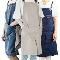 예쁜 캔버스앞치마 린넨 데님앞치마 에이프런 어린이집 꽃집 8type