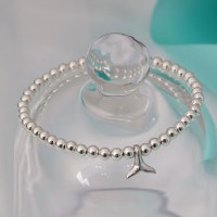 925 실버 SILVER 법정 순은 볼 체인 행운 행복 럭키 테일 팔찌