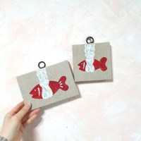 [작가픽] 빨강 액막이 명태 손그림 액자 set