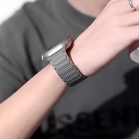 Apple워치 호환 가죽 스트랩 밴드 남성 실리콘 패션 시계줄