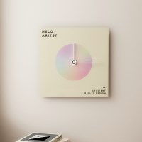 무타공 액자형레인보우 무소음아크릴벽시계