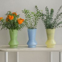 모닝벨 컬러 글라스 화병 3color - 인테리어 꽃병