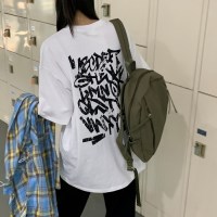 [남녀공용] 타이포 레터링 오버핏 봄 여름 반팔 티셔츠 3 color
