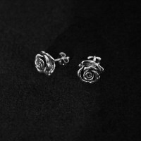 실버92.5 앤틱 장미 귀걸이
