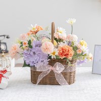 카네이션 데이지 수국 바구니 set 35cm 인테리어 조화 어버이날 스승