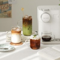 내열 유리 손잡이 동글 머그 컵 1p 깔끔한 카페