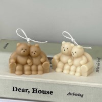 쀼곰 캔들 곰인형 부부곰 오브제 향초 답례품 인테리어소품