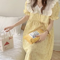 [무드문]버터 반팔 원피스 파자마 잠옷