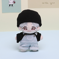 아이돌룩 데님롤업멜빵바지 10cm 아이돌 인형옷