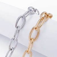 타원형 민자 볼드 스타일 목걸이 메탈 체인 1M