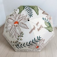 [애슬릿]암막 3단 우산 양산 꽃 패턴 자동 우양산