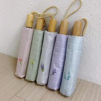 [애슬릿]자수 꽃 체크 수동 우산 양산 우양산