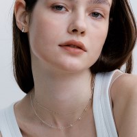 [silver925]tiny stick link necklace