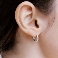 [silver925]classic hoop earring-s