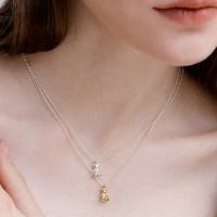 [silver925]mini teddy bear necklace