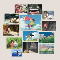 지브리 포스터 그림 일본 애니메이션-이웃집 토토로,벼랑위의 포뇨